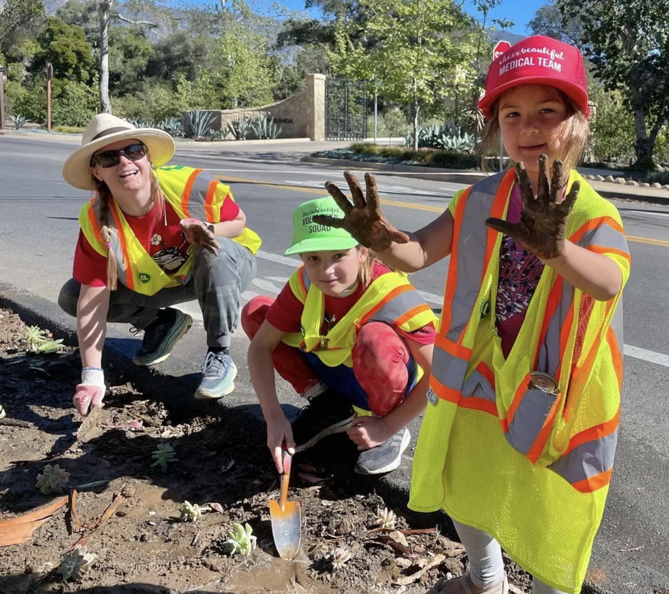 Kids Volunteer at a Trail Beautification Day